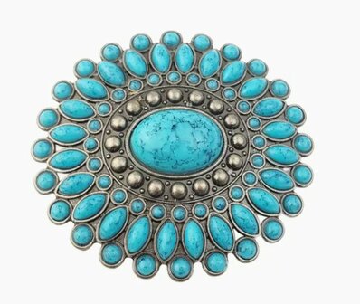 Buckle Turqoise bloem